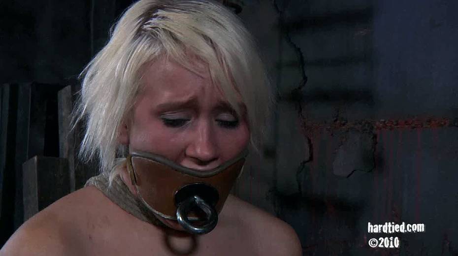 Crying blonde Sophie gets her pussy fucked with stick - 4. pic