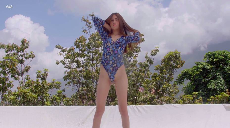 Charming teen Mily Mendoza takes off panties and shows her pretty slit - 5. pic