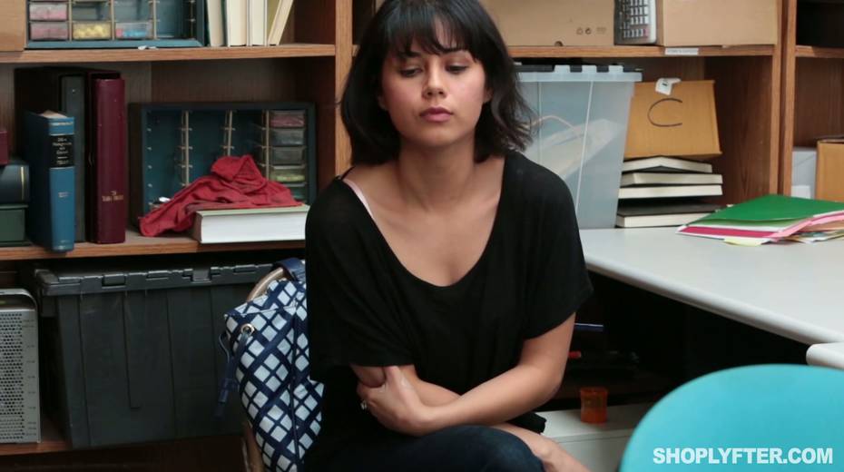 Kinky dude punishes arrested cute teen in the back room - 3. pic