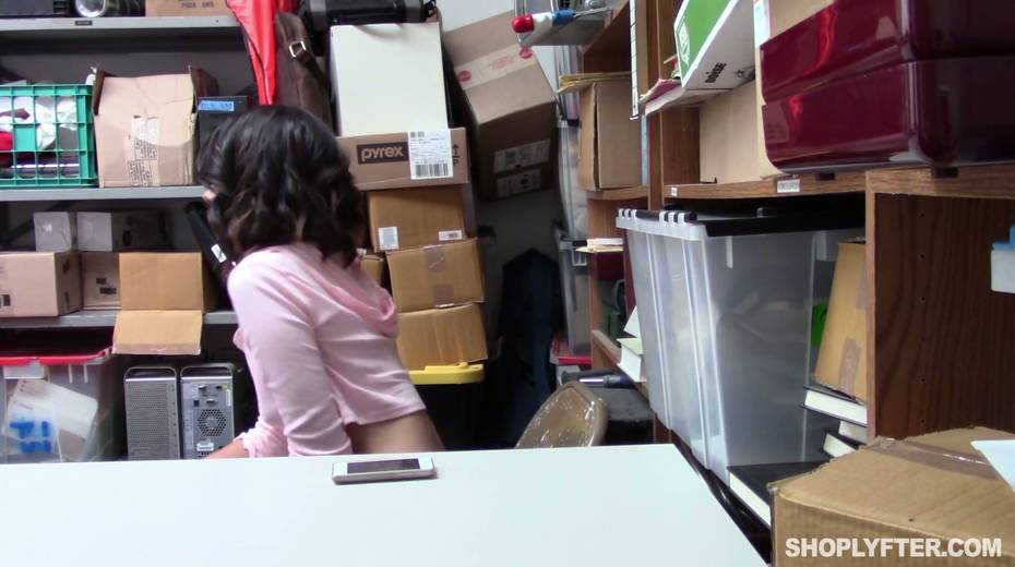 Yummy girl Kat Arina gets her pussy punished in the back room - 5. pic