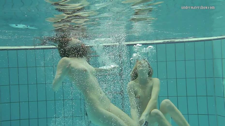 Two swimming babes undress under the water and do tricks - 9. pic