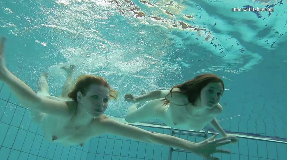 Two swimming babes undress under the water and do tricks - 13. pic