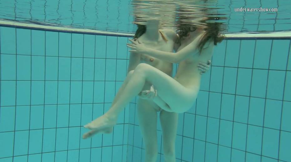 Two swimming babes undress under the water and do tricks - 19. pic