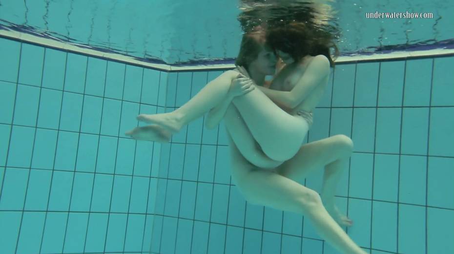 Two swimming babes undress under the water and do tricks - 20. pic