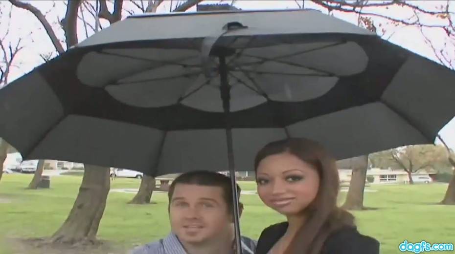 Spoiled brunette Angel Cummings is fucked by stranger in front of her cuckold BF - 2. pic