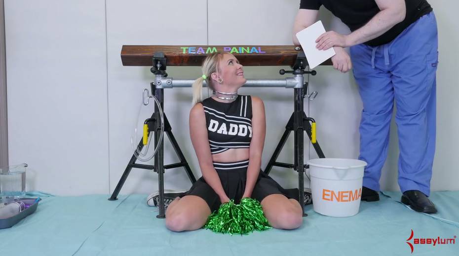 Yummy cheerleader allows to fuck her deep throat and toy anal hole with beads - 2. pic