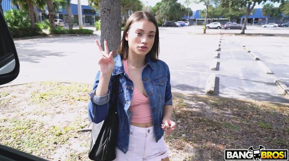 Naughty brunet girl Liv Wild gives her head and gets laid for cash - 2. pic