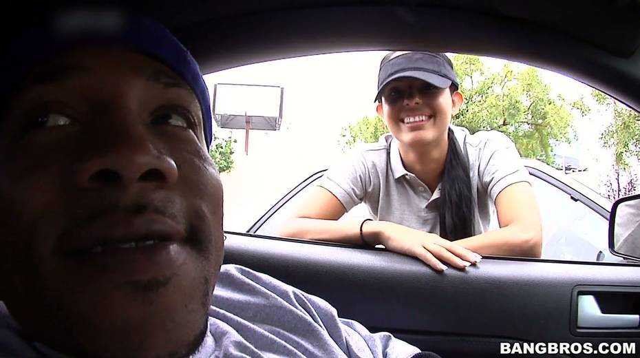 Huge black dick penetrates stretched twat of picked up whore Angelina Stoli - 2. pic