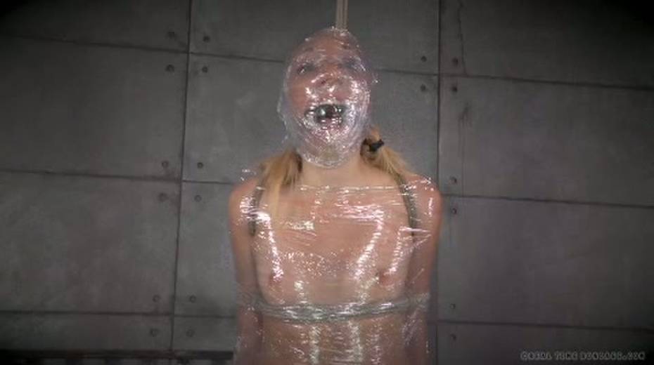Chick in plastic wrap gets punished in the torture room - 6. pic