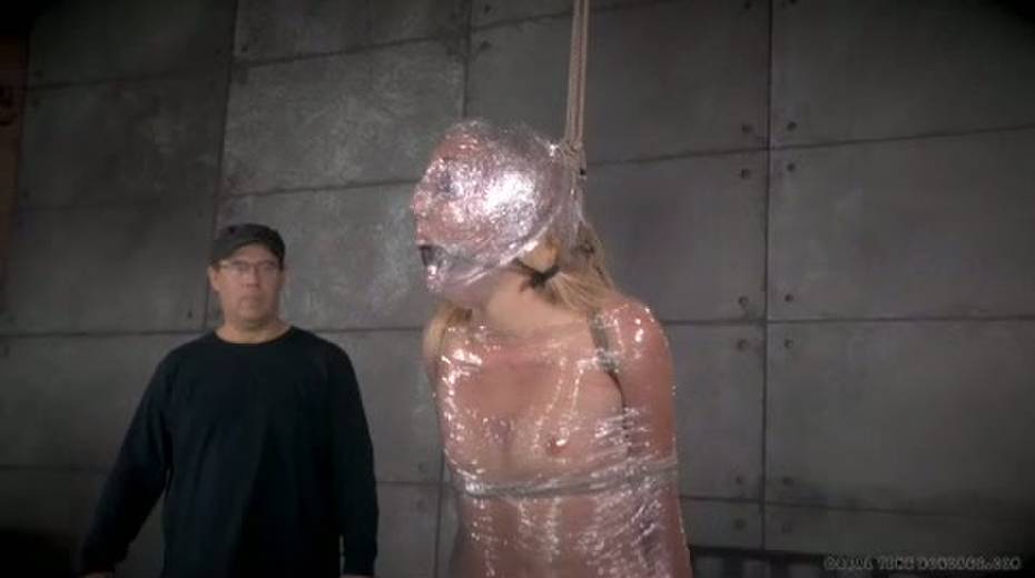 Chick in plastic wrap gets punished in the torture room - 8. pic