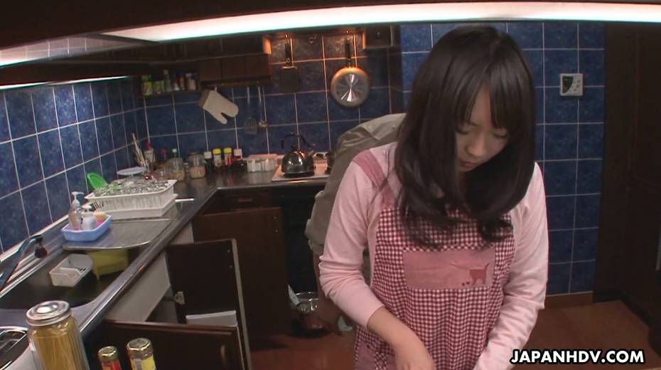 Kinky Asian housewife Nozomi Hazuki gives a blowjob to one kinky plumber - 2. pic