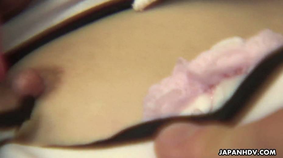 Two kinky dude undress and fuck shy and pretty Japanese gal Rina Serizawa - 10. pic