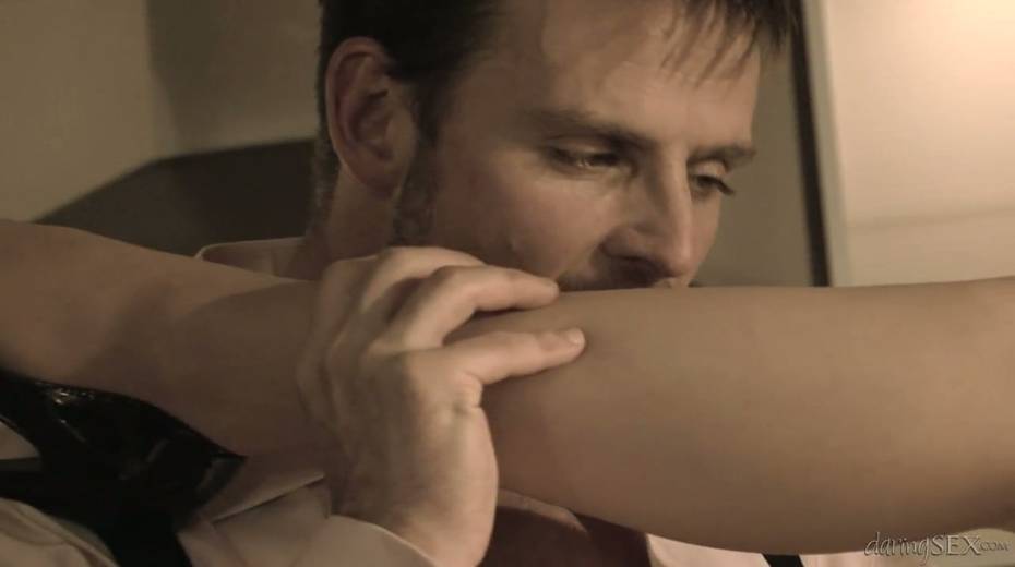 Sensual babe in red dress Lola Gatsby is fucked right in the kitchen - 6. pic