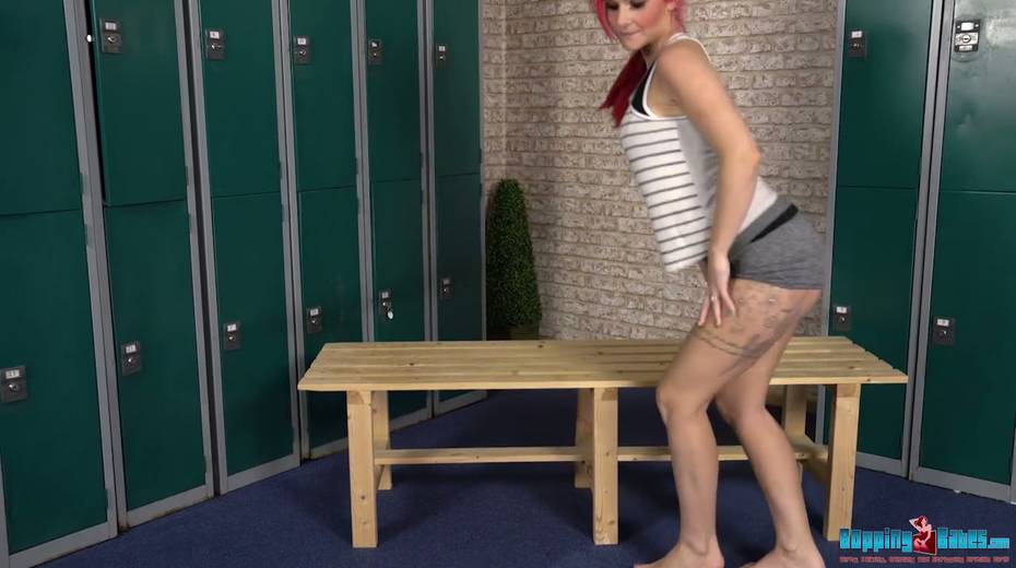 Tattooed neon haired bitch Roxi Keogh shows off her big boobs and juicy ass - 5. pic