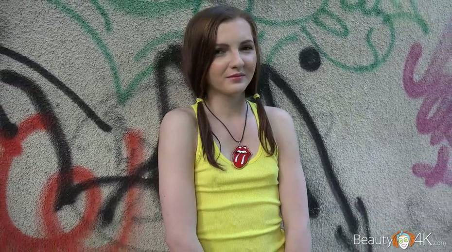 Pigtailed red haired teen Tyna turned to be a very good cock sucker - 2. pic