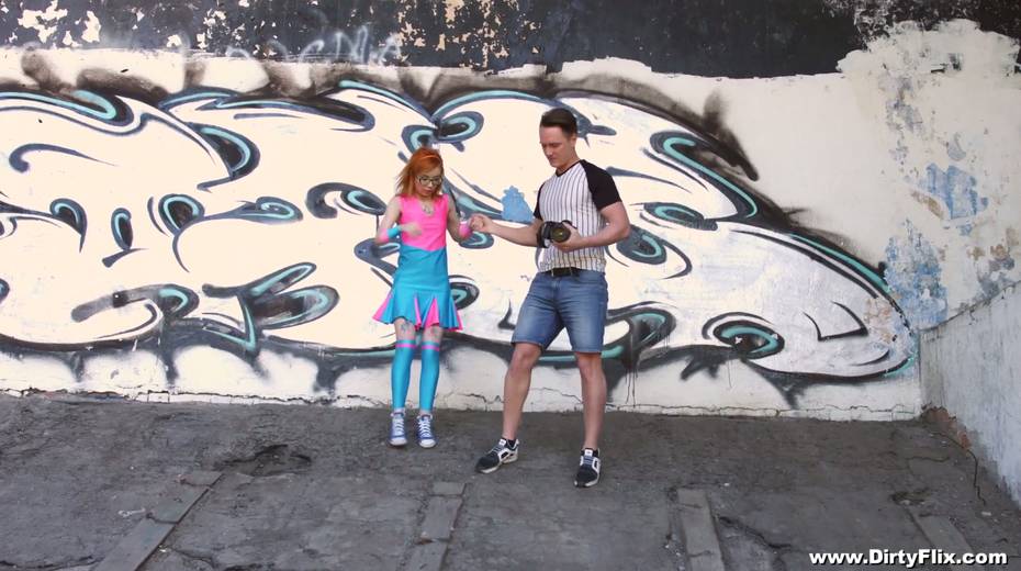 Ginger nerdy chick in glasses Kira Roller is fucked by handsome photographer - 2. pic