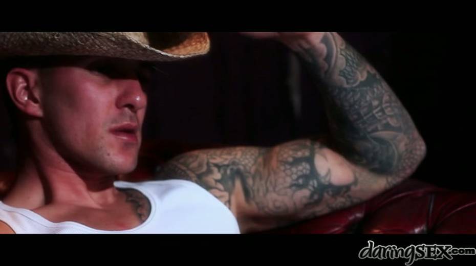 Strikingly beautiful brunette lets her cowboy fuck her pussy hard - 6. pic