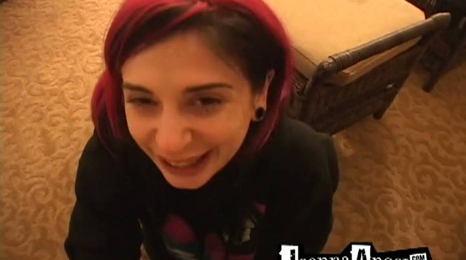 Perverted emo chick Joanna Angel provides he rman with great pov blowjob - 10. pic