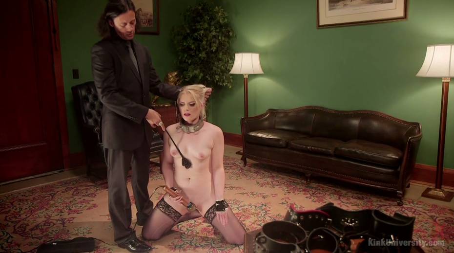 Slutty pigtailed blonde Dresden is riding sybian and stimulates pussy with a vibrator - 21. pic