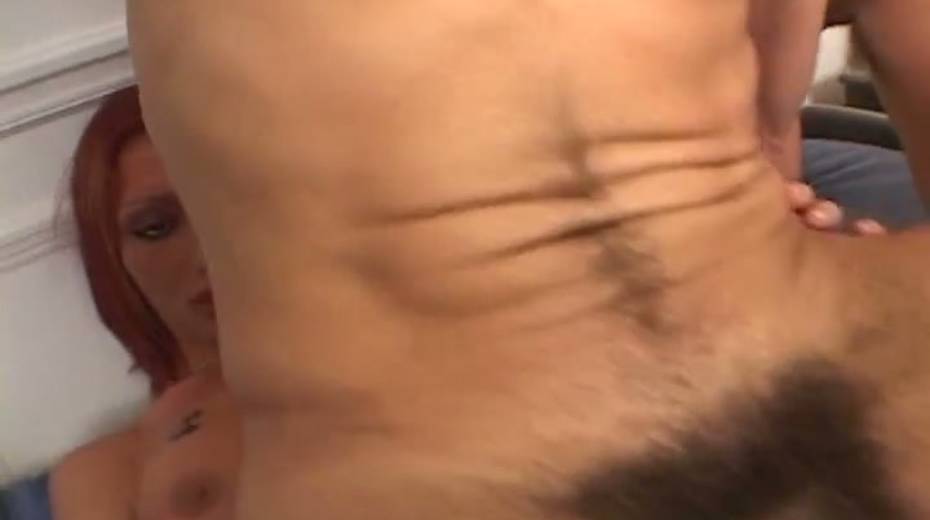 Horny shemale with big round tits takes part in a threesome - 14. pic
