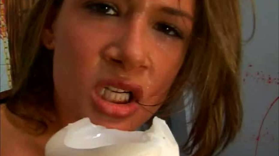 Chained blonde busty lady Tory Lane undergoes some wax session - 12. pic