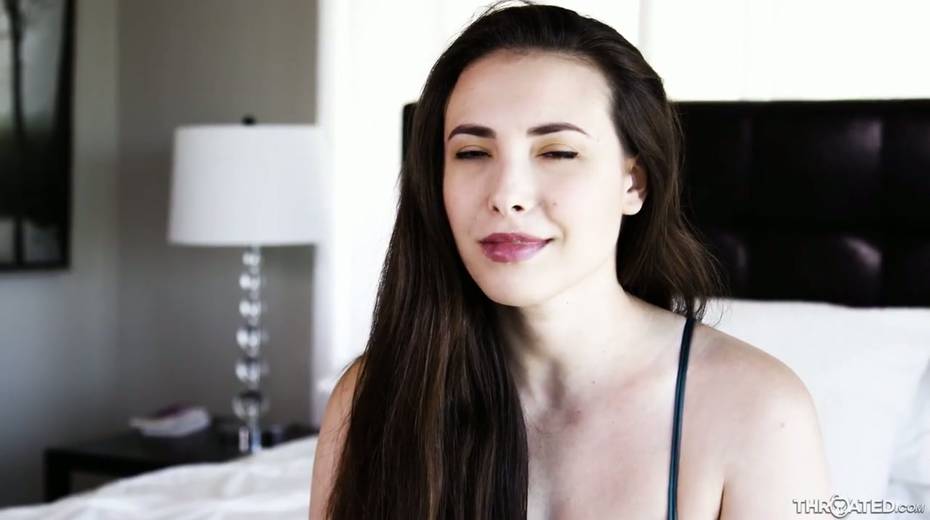 Brunette Casey Calvert sucks a thick giant cock in hot POV clip - 5. pic