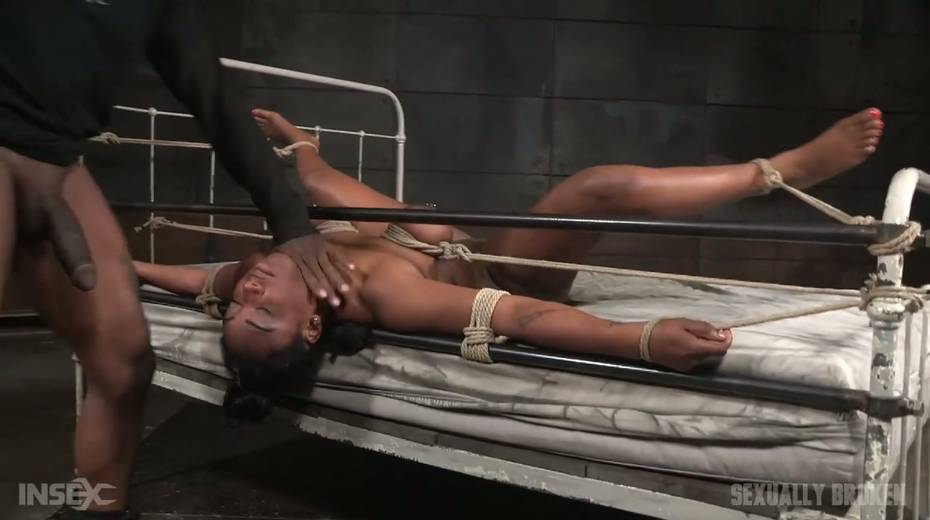 Big tittied and bootyful ebony whore Lisa Tiffian gets punished - 2. pic