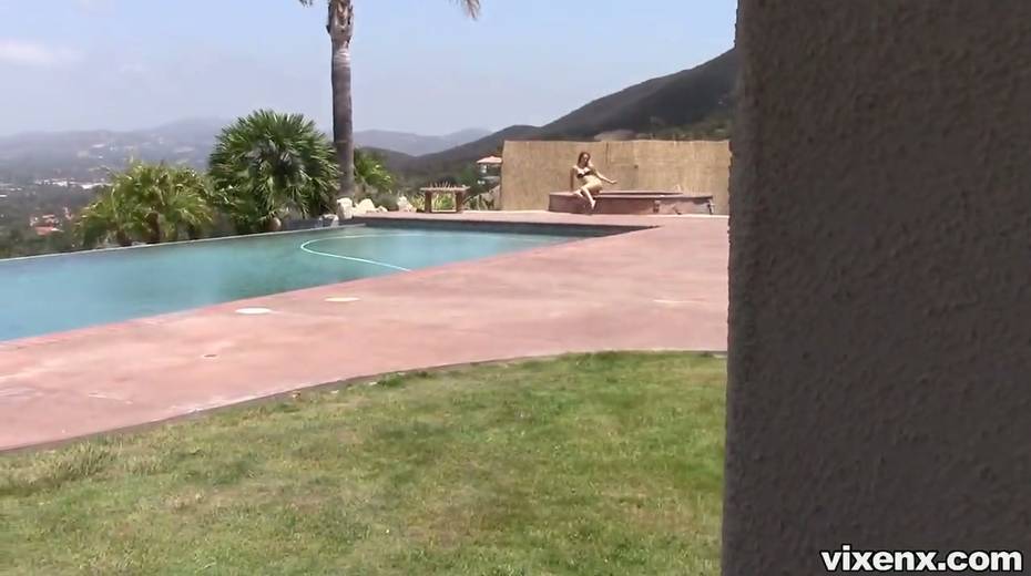 Pretty babe Lyra Law is sucking dick on a pov camera after taking a sunbath - 9. pic