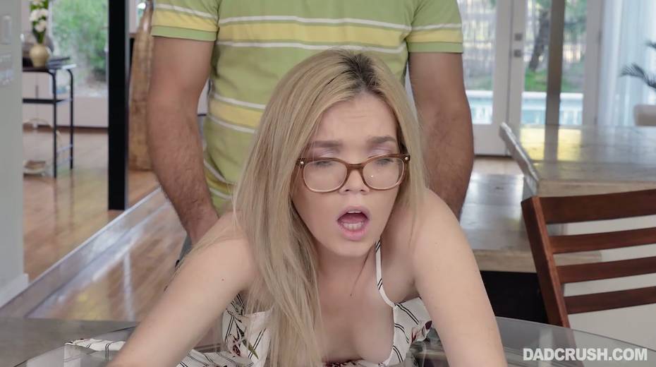 Horny stepdad fucks nerdy stepdaughter in glasses Katie Kush doggy style - 15. pic