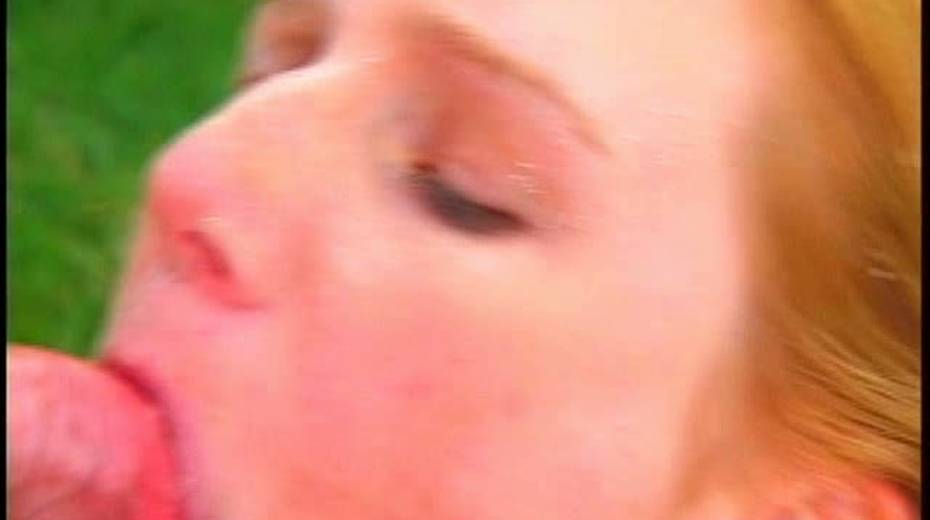 Redhead Gen Padova with pigtails provides dude with blowjob on picnic - 14. pic