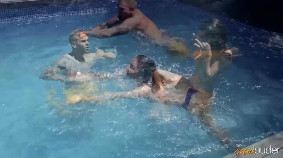Hot blooded chick Hennesy swimming in the pool and riding a hard dick - 3. pic