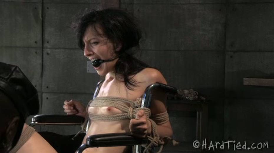 Naughty chick sitting in a wheel chair is punished by BBC - 13. pic