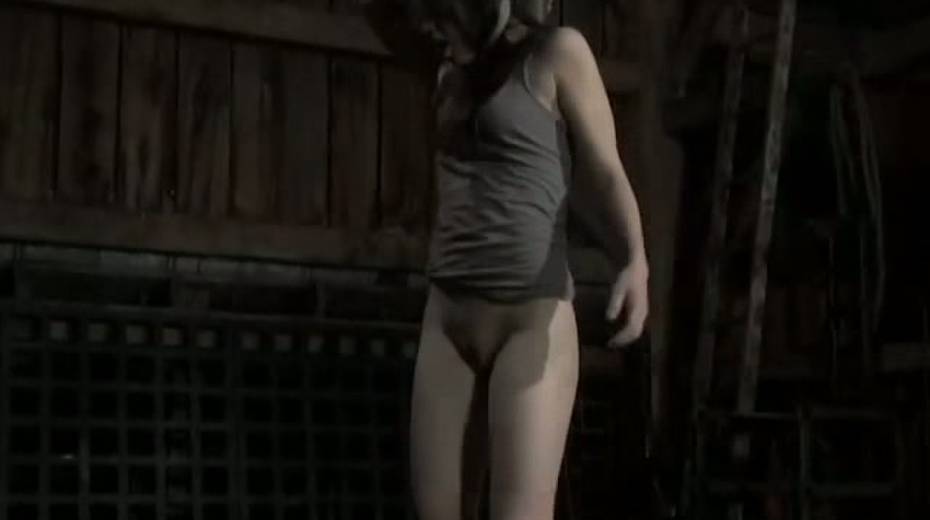 Tied up and suspended gal is ready for punishment - 4. pic