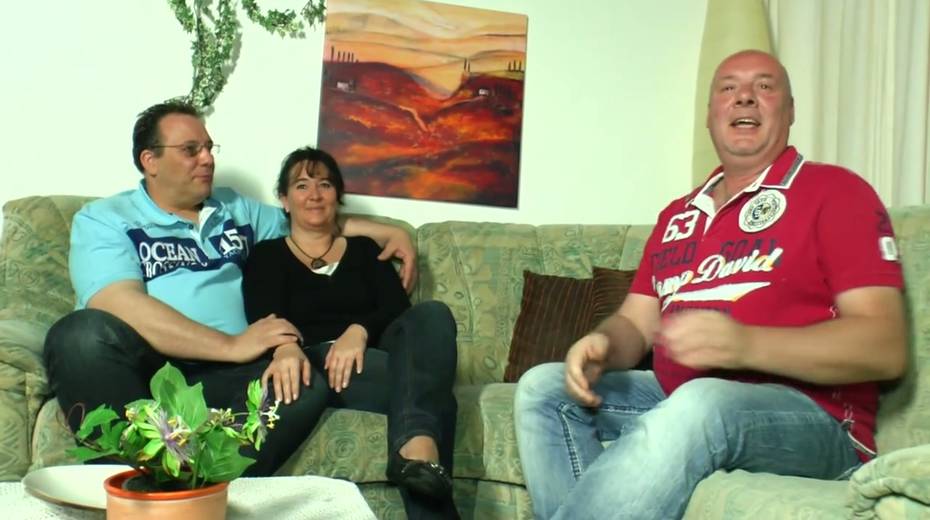 Mature couple invites perverted neighbor for dirty threesome sex - 3. pic