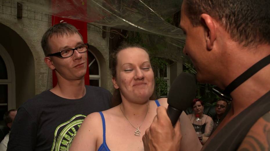 Tattooed hooker tries to satisfy several nerd dudes and one fat guy - 2. pic