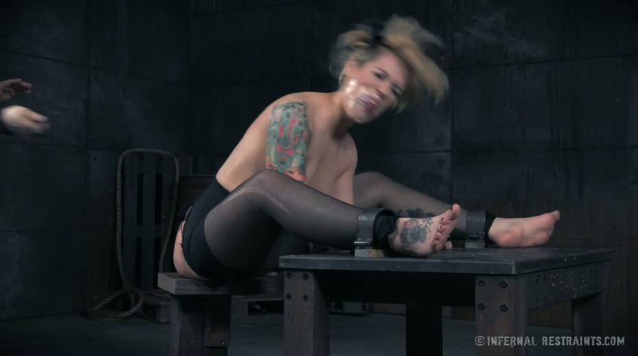 Sexy tattooed blonde gets punished in the dungeon - 14. pic
