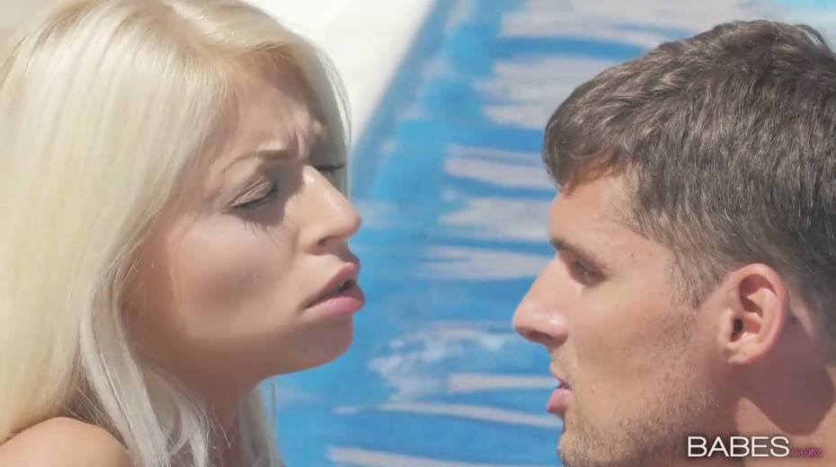 Blonde Chloe Lacourt is making love by the pool side - 10. pic