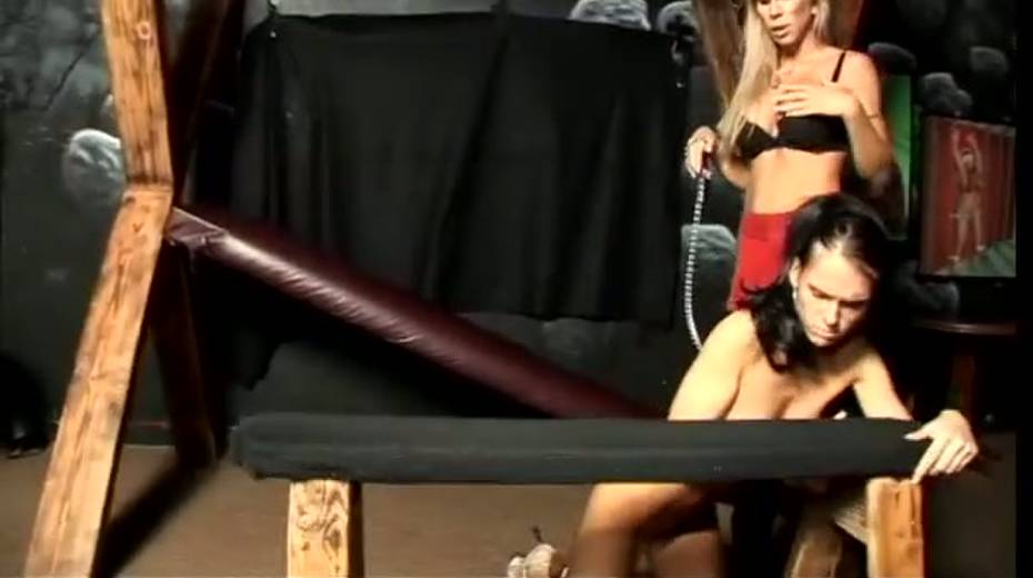 Sexually confident mistress spanks her slave's with a leather paddle - 15. pic