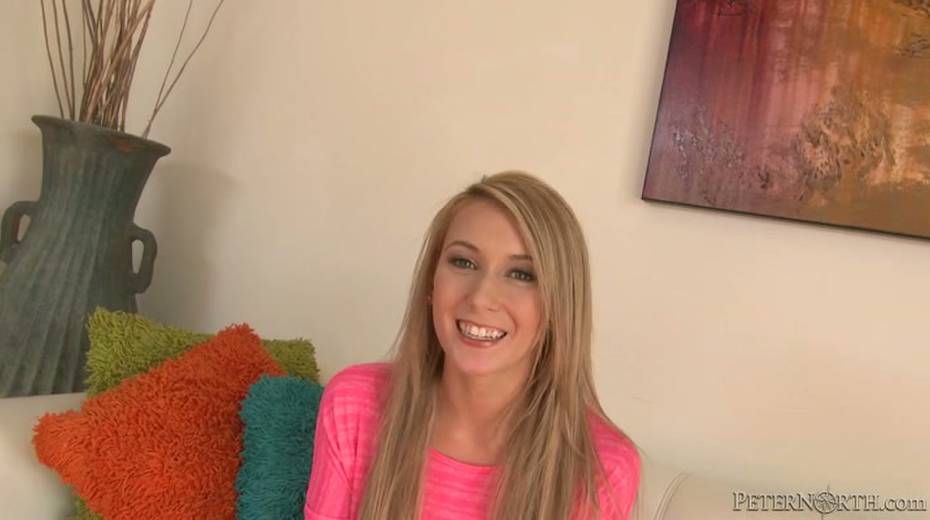 Cute blonde chick receives facial for good deep throat - 2. pic
