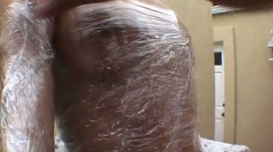 Blonde hoe Desire Moore gets wrapped after giving head - 13. pic