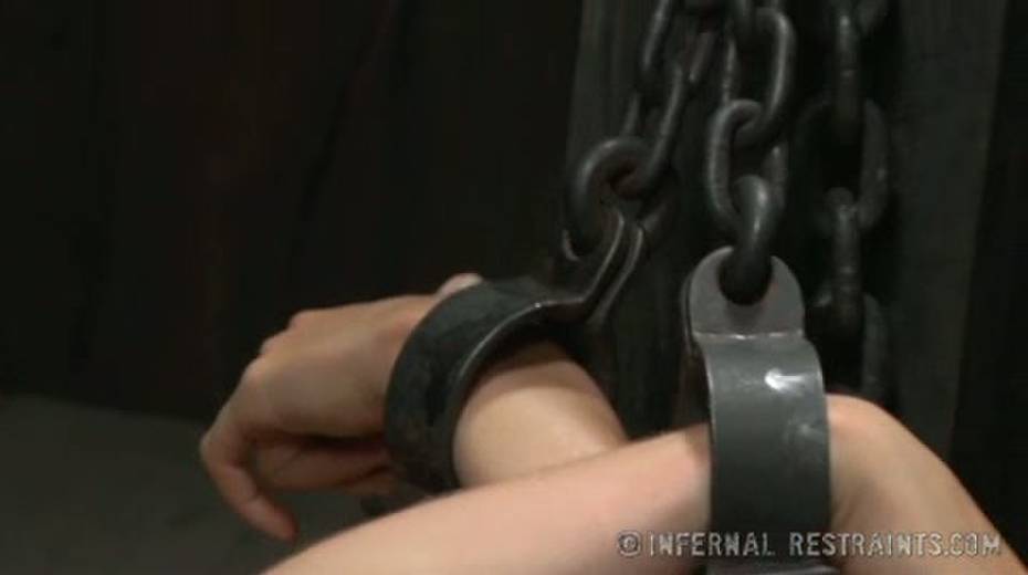 Raunchy blonde is locked in shackles and totally helpless - 12. pic