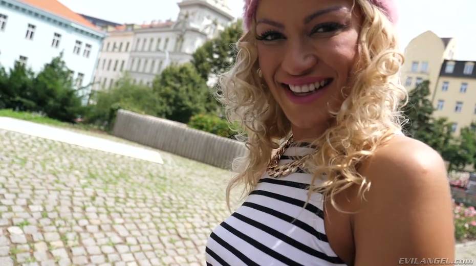 Whorish blonde Cherry Kiss is eager for hardcore double penetration - 2. pic