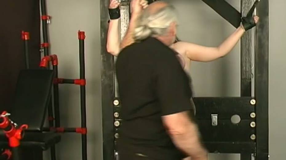 BBW with giant boobs is tied up and punished by oldman - 2. pic