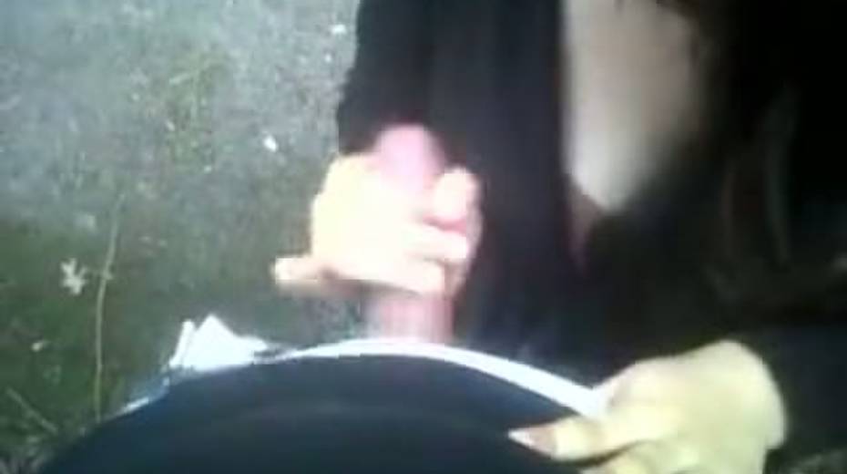 Sexy brunette agrees to suck huge toolbox outdoors - 13. pic