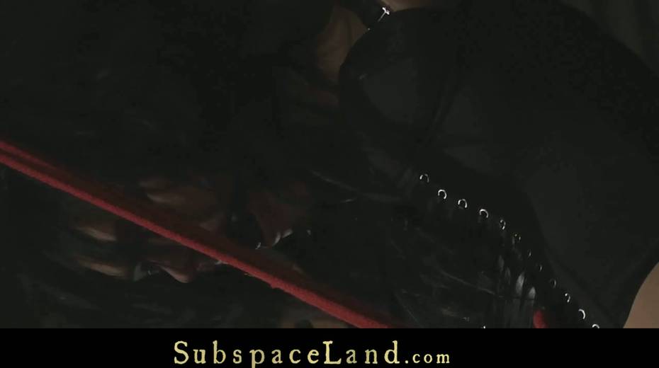 Crucified and suspended brunette Miho Lechter gives blowjob - 6. pic