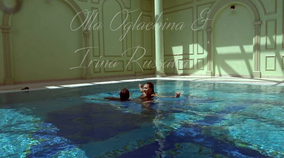 Two adorable hotties Olla Oglaebina and her nasty girlfriend are swimming in the pool - 2. pic