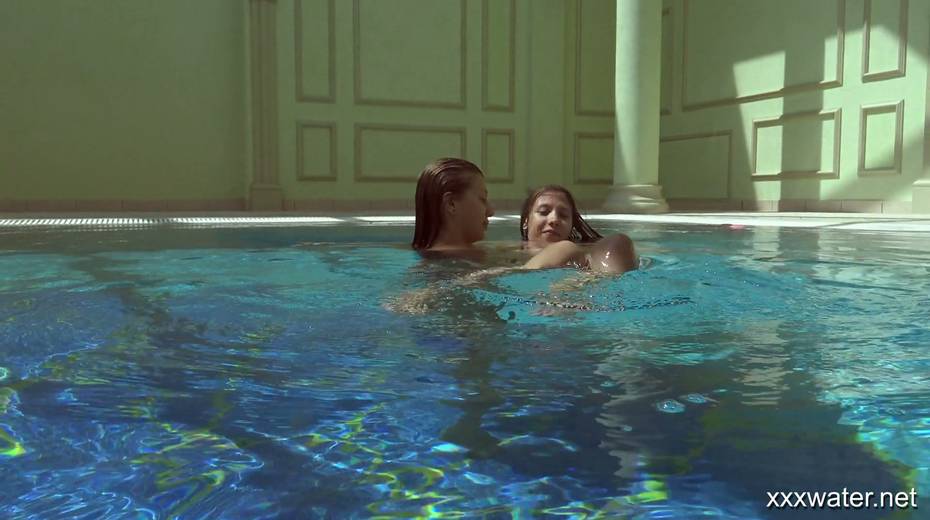 Two adorable hotties Olla Oglaebina and her nasty girlfriend are swimming in the pool - 14. pic