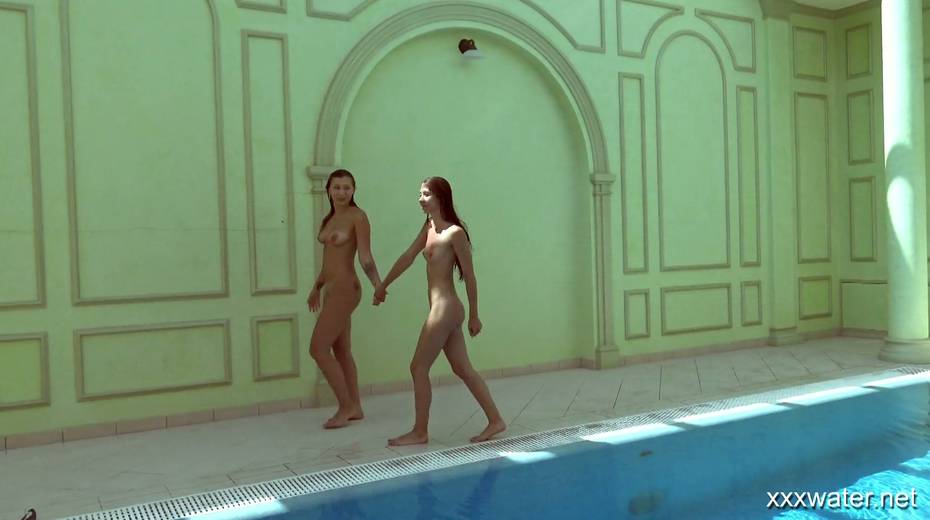 Two adorable hotties Olla Oglaebina and her nasty girlfriend are swimming in the pool - 24. pic