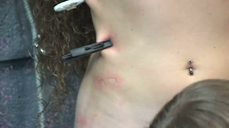 Nipple clamps and pussy plummets make porn model cry with pain - 7. pic