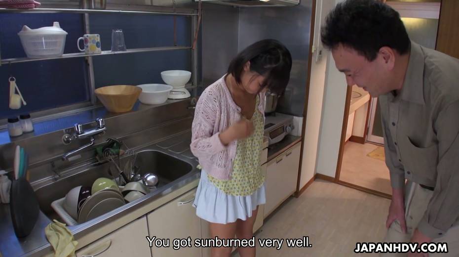 Cum-thirsty Asian stepdaughter Tomoyo Isumi gives a yum-yum blowjob to her stepdad - 2. pic